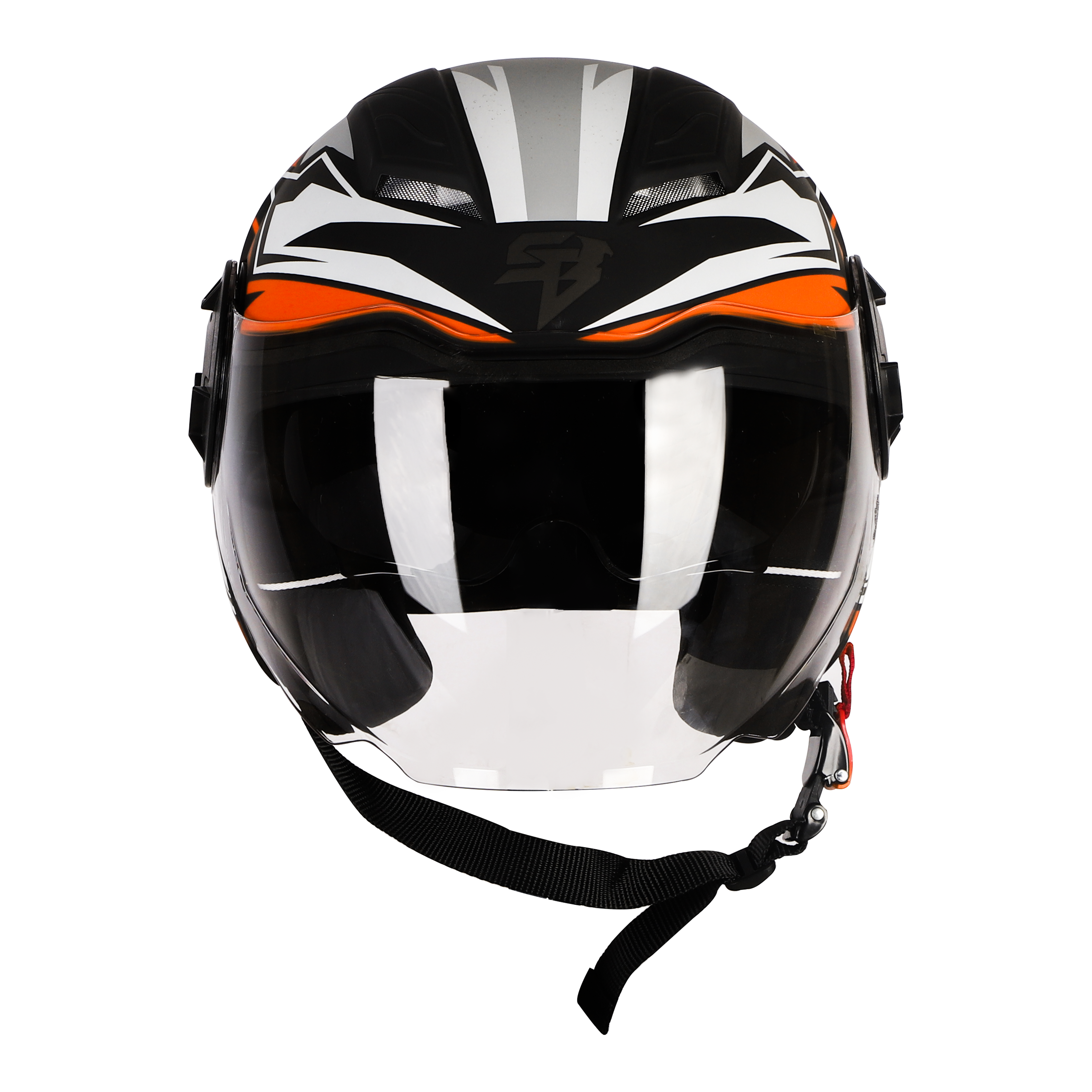 SBH-31 STRIKE GLOSSY BLACK ORANGE SMOKE SUNSHIELD